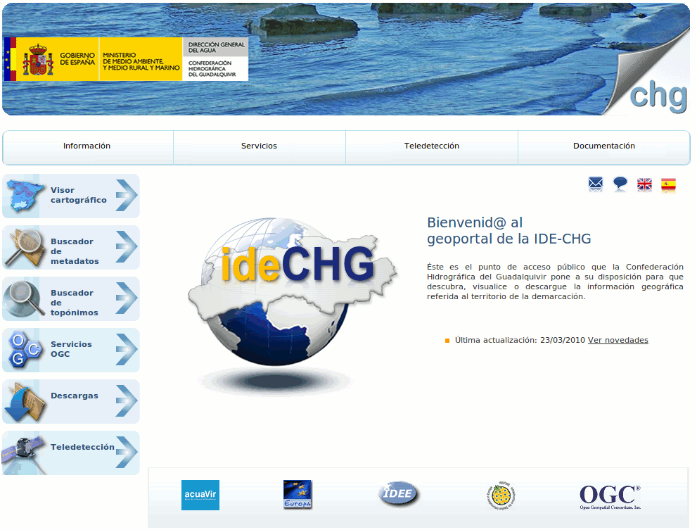 Home Page Noeud Confederacón hydrographique du Guadalquivir