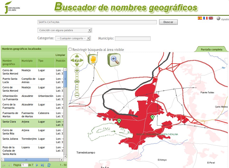 Imagen Nomenclátor Geográfico de la Diputación de Jaén