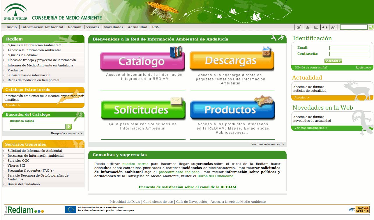 Illustrative image Environmental Information Network of Andalusia